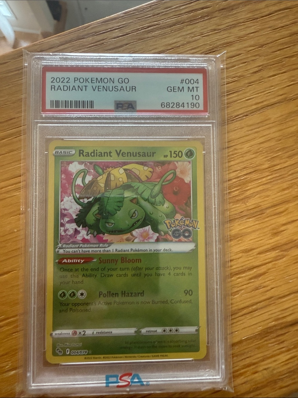 Graded Radiant Venusaur Pokémon Card (Green) PSA 10